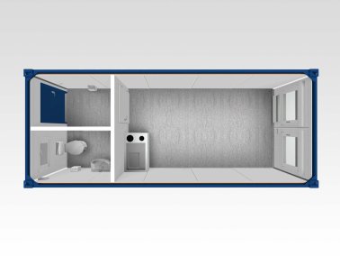 Standardcontainer 6 m Tagesunterkunft
