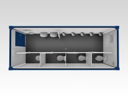 Sanitärcontainer 6 m, WC, Herren