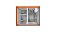 Sanitärcontainer 3 m, WC und Dusche