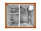 Sanitärcontainer 3 m, WC und Dusche