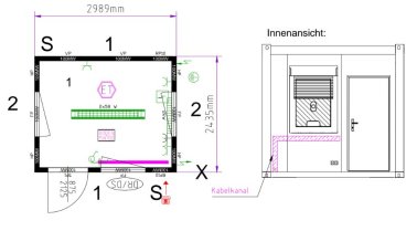 Wachcontainer 3 m