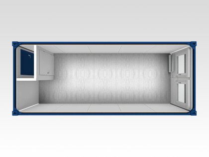Standardcontainer 6 m mit Windfang