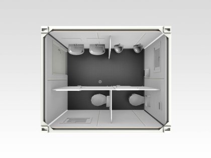 Sanitärcontainer 3 m, WC, Herren