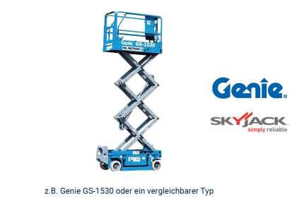 Elektro Scherenbühne bis 10 m, Inneneinsatz