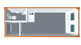 Anlagencontainer 6m Tagesunterkunft