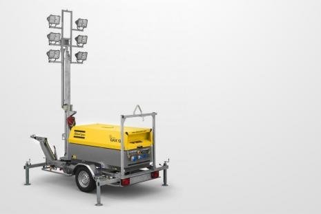 Generatoren mit Beleuchtungsmast von Atlas Copco